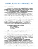 Histoire du droit des institutions: Qu’est ce qu’une obligation ?