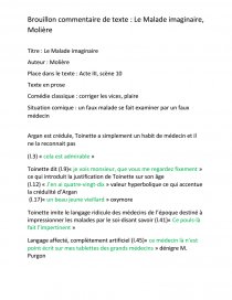 Le Malade Imaginaire Piece De Theatre Texte