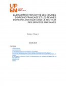 LA DISCRIMINATION ENTRE LES HOMMES D’ORIGINE FRANÇAISE ET LES FEMMES D’ORIGINE ASIATIQUE DANS LE SECTEUR DES SERVICES EN FRANCE