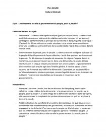 Dissertation Culture Generale La Democratie Est Elle Le Gouvernement Du Peuple Pour Le Peuple Dissertation Nella06