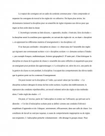 Exemple de dissertation sur le respect