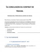 Le contrat de travail, "contrat de louage de services".