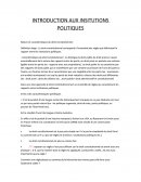 INTRODUCTION AUX INTSITUTIONS POLITIQUES.