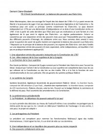 Dissertation droit constitutionnel etats unis