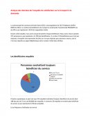 Analyse des données de l’enquête de satisfaction sur le transport à la demande.