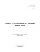 Influence du Siècle des Lumières sur l'évolution des peines en France.