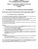 Le financement des activités des activités économiques; les différentes modalités de financement.