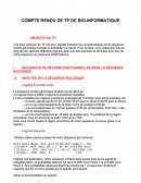 Compte rendu de TP de Bio-Informatique.