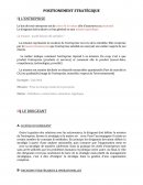 Positionnement stratégique.