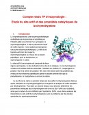 TP sur l'enzymologie.