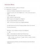 Notes de droit des affaires.