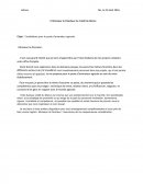 Lettre de motivation, candidature pour le poste d'animateur agricole.