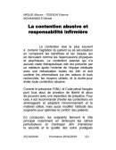 La contention abusive et responsabilité