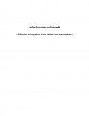 Analyse de pratique professionnelle: "Education thérapeutique d'une patiente sous anticoagulant".