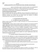 La Bourse de Paris et le financement des activités économiques.