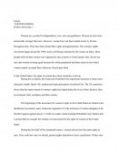 History essay about women.