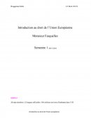 Droit de l'Union Européenne, introduction.