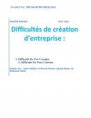 Difficultés de la création des entreprises