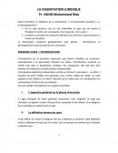 La dissertation juridique