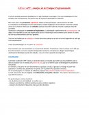 Analyse de la pratique professionnelle