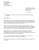 Lettre de motivation: Candidature pour un poste de stagiaire dans le cadre d'un BTS d'assistant de gestion PME-PMI