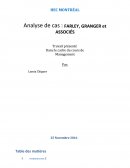 Analyse de cas : Entreprise Granger, Farley et Associés Inc, Canada