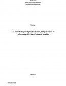 Les apports du paradigme Structurent, Comportement et Performance (SCP) dans l’industrie hôtelière