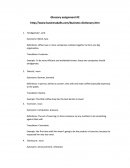 Glossary assignment