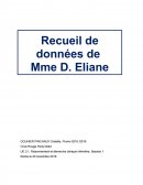 Recueil de données IFSI 1er stage