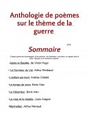 Anthologie de poèmes sur le thème de la guerre.