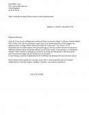 Lettre de demande de stage d'observation en milieu professionnel.