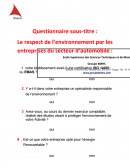 Le respect de l’environnement par les entreprises du secteur d’automobile