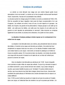 Analyse De Pratique Creche Etude De Cas Hugo Bionne