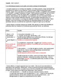 Commentaire De Texte Tartuffe Acte 1 Scene 4 - Exemple de  