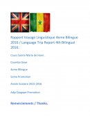 RAPPORT DE VOYAGE LINGUISTIQUE