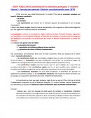 DROIT PUBLIC (Droit constitutionnel et institutions politiques) 1er semestre