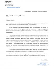 Lettre De Motivation Pour Stage Analyste Financier