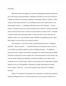 Dissertation sur l'intelligence artificielle.