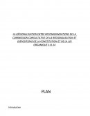 La régionalisation entre recommandations de la ccr et recommandations de la constitution et la loi oraganique