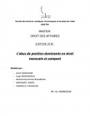 L’abus de position dominante en droit marocain et comparé.