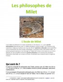 Les philosophes de Milets