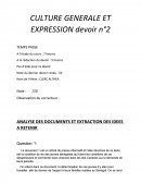 Culture géneéale et expression, devoir.