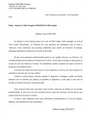 Lettre de motivation, aide-ménagère