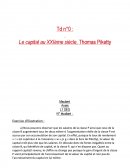 Devoir sur le livre de Thomas Piketty "Le capital au 21ème siècle"