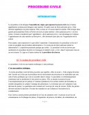 La procédure civile.