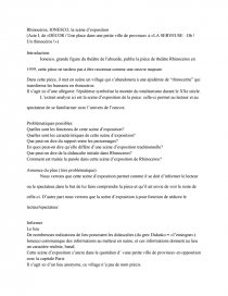 Rhinoceros Ionesco La Scene D Exposition Fiche De Lecture Auau156