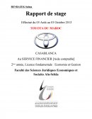 Rapport de stage à Toyota (Maroc)