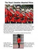 Exposé d'anglais : The Royal Canadian Mounted Police