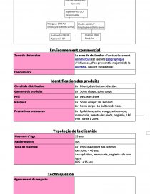 Exemple de dossier vente CAP - Fiche