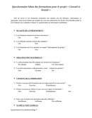 Questionnaire bilan des formations pour le projet « Conseil et beauté"